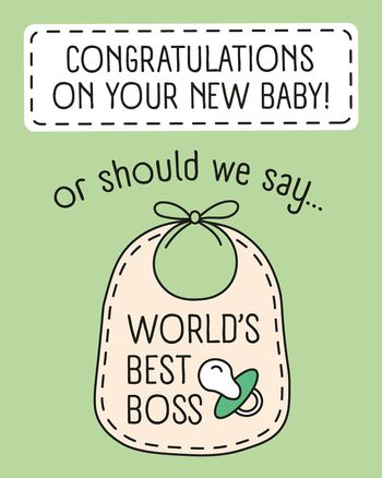 Use New Baby New Boss - group Babay ecard