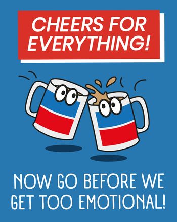 Use Cheers - group leaving card