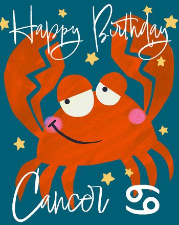 Use Bright Zodiac - group birthday ecard