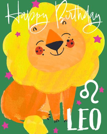 Use Bright Zodiac - group Birthday ecard