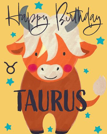 Use Bright Zodiac - group Birthday ecard