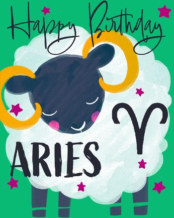 Use Bright Zodiac - group Birthday ecard