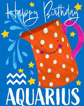 Use Bright Zodiac - group Birthday ecard