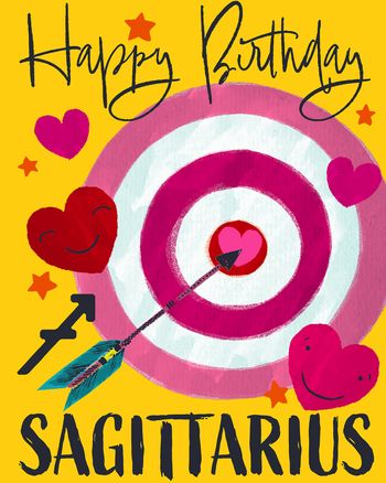 Use Bright Zodiac - group Birthday ecard