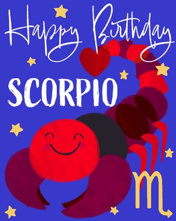 Use Bright Zodiac - group Birthday ecard