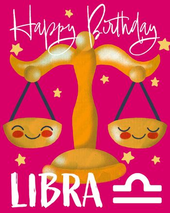 Use Bright Zodiac - group Birthday ecard