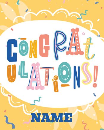 Use Jolly Type - group congrats ecard