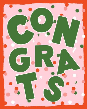 Use Chunky congrats - group ecard