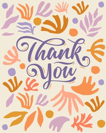 Use Coral clash - group thank you ecard