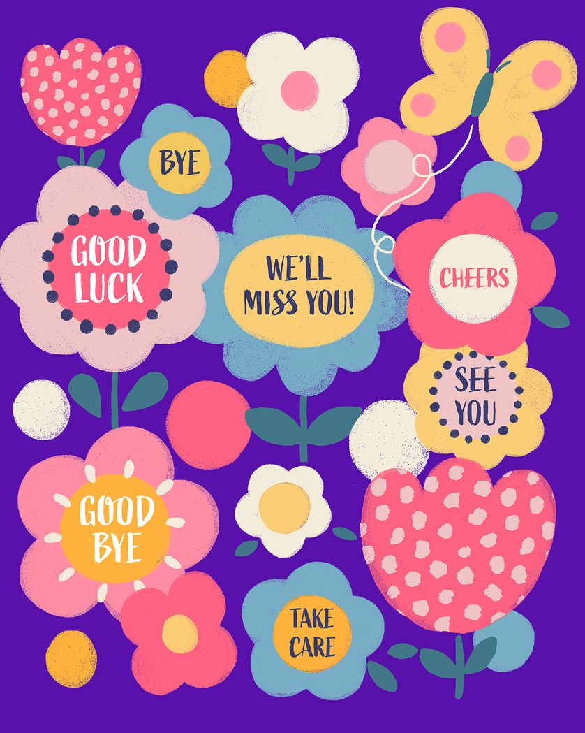 Card design "Floral Farewell"