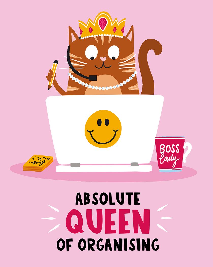 Card design "Admin Queen - group admin day ecard"