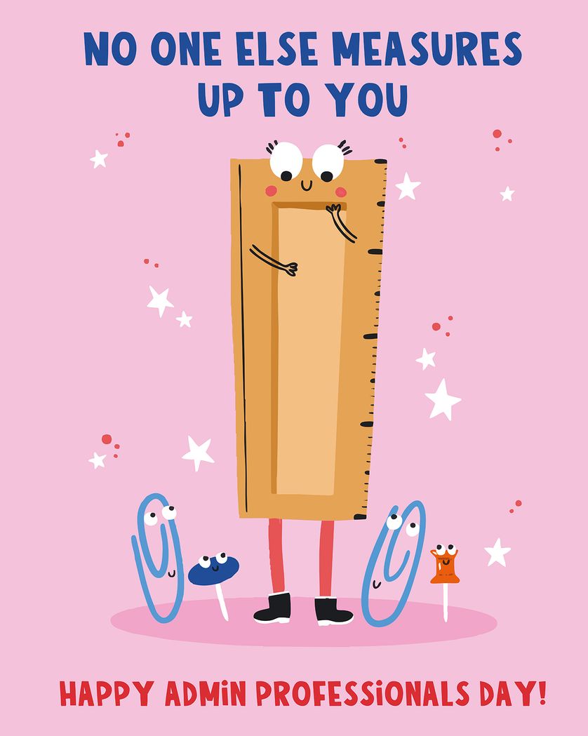 Card design "Admin rules - group admin day ecard"