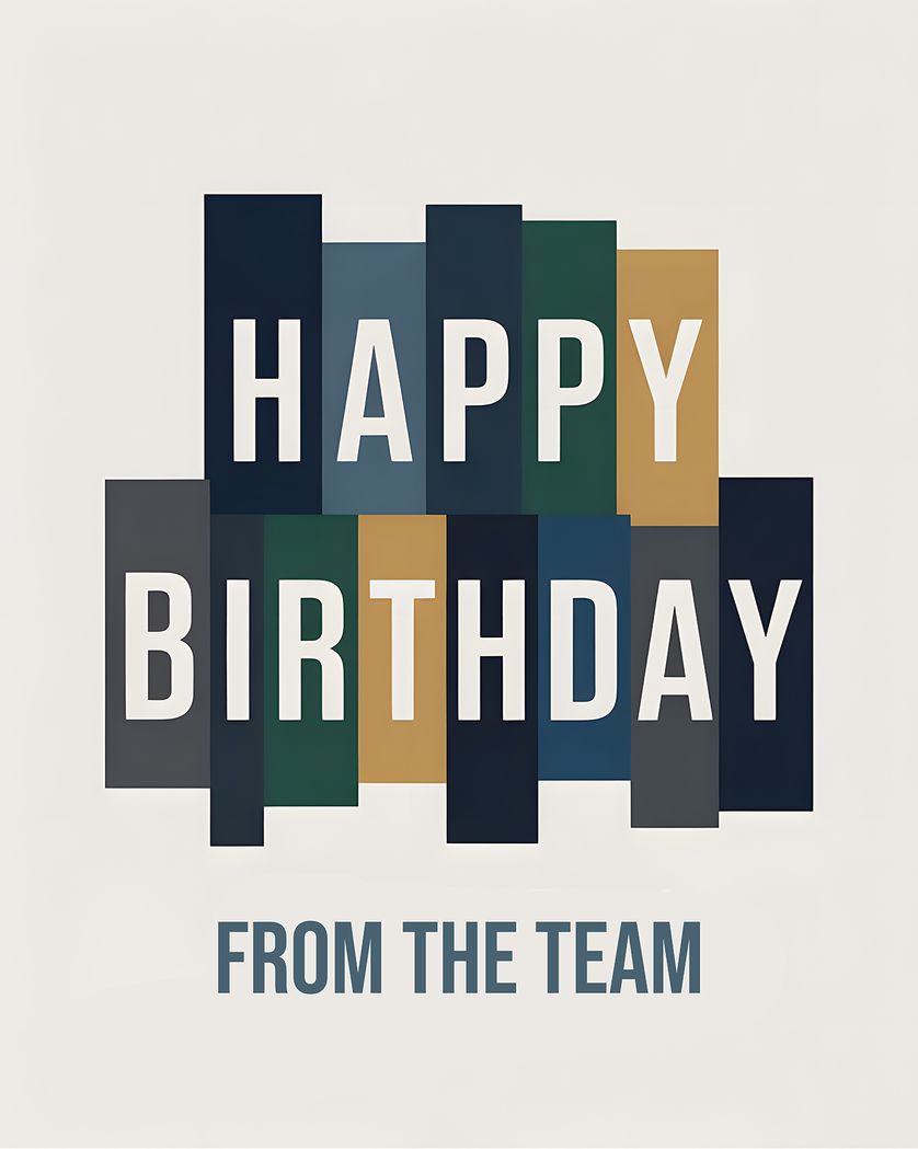 Card design "Corporate Birthday - group Birthday ecard"