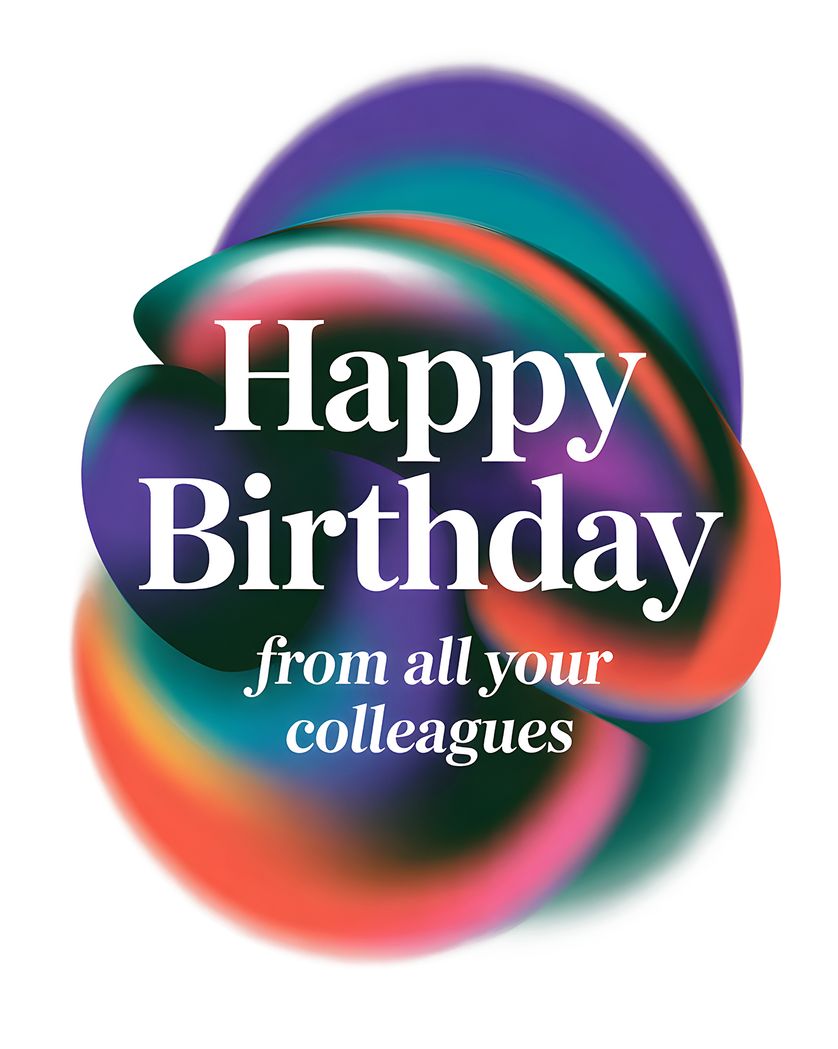 Card design "Corporate Birthday - group Birthday ecard"