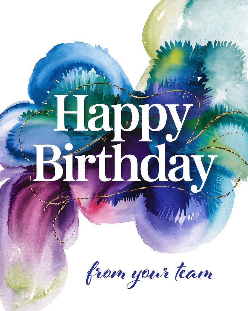 Card design "Corporate Birthday - group Birthday ecard"