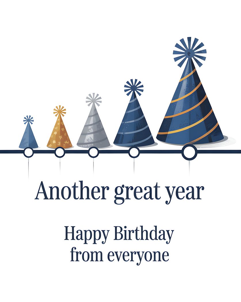 Card design "Corporate Birthday - group Birthday ecard"