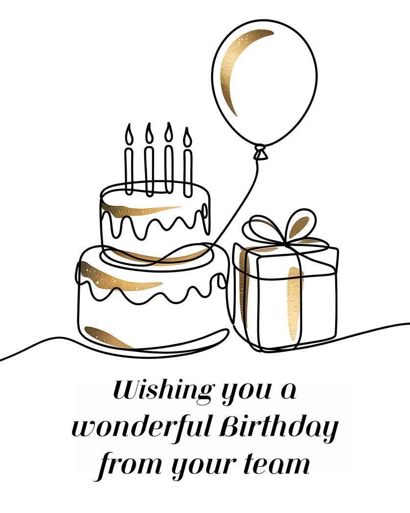 Card design "Corporate Birthday - group Birthday ecard"