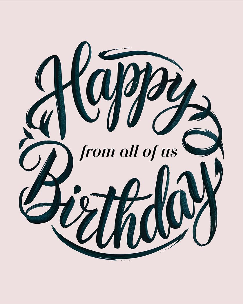 Card design "Corporate Birthday - group Birthday ecard"