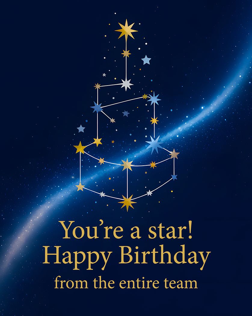 Card design "Corporate Birthday - group Birthday ecard"