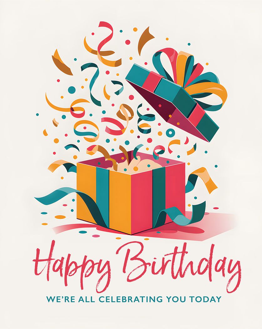 Card design "Corporate Birthday - group ecard"