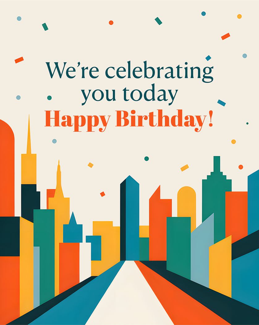 Card design "Corporate Birthday - group ecard"