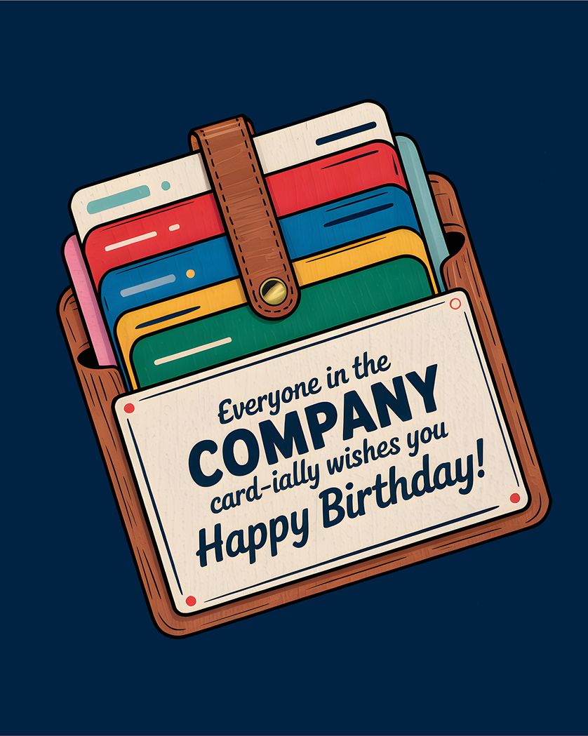 Card design "Corporate Birthday - group ecard"