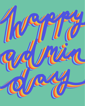 Use Bright Neon - group admin day ecard