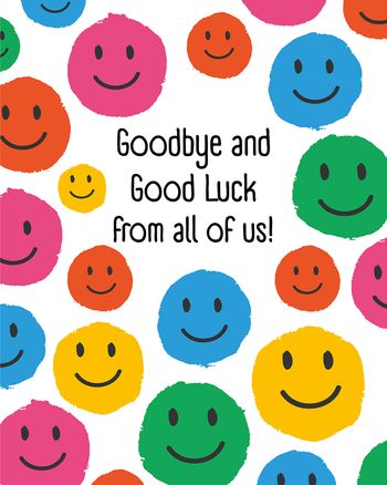 Use smiley happy people  - group leaving ecard
