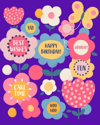 Use Talking flowers - group Birthday ecard