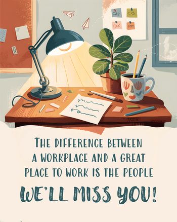 Use Nice Workplace - group leaving ecard