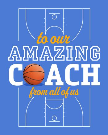 Use Basketball Coach - group teacher ecard