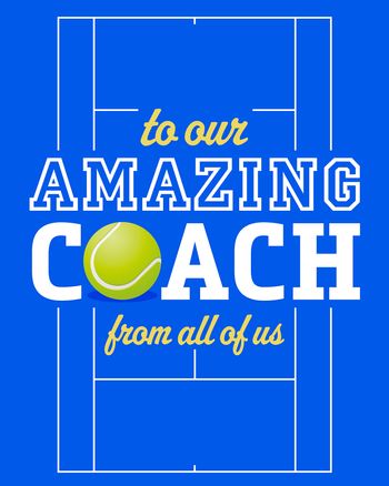 Use Tennis Coach - group teacher ecard