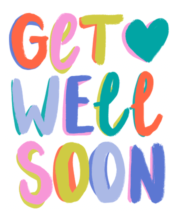 Use Painted words -  group get well ecard