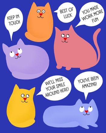 Use Cats Chorus - group leaving ecard