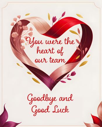 Use Heart of the team - group leaving ecard