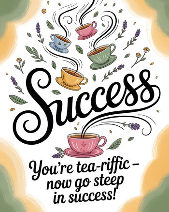 Use Tea-riffic - group leaving ecard