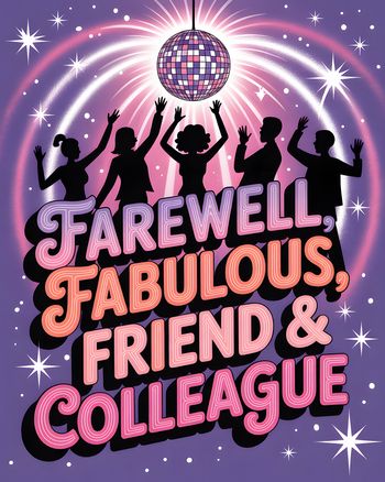 Use Disco fever - group leaving ecard