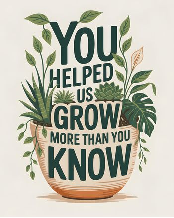 Use Plant love - group leaving ecard