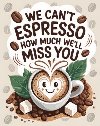 Use Fancy a coffee - group leaving ecard