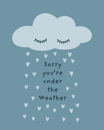 Use Sad grey cloud - group get well ecard