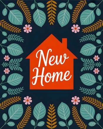 Use Little red house - group new home ecard