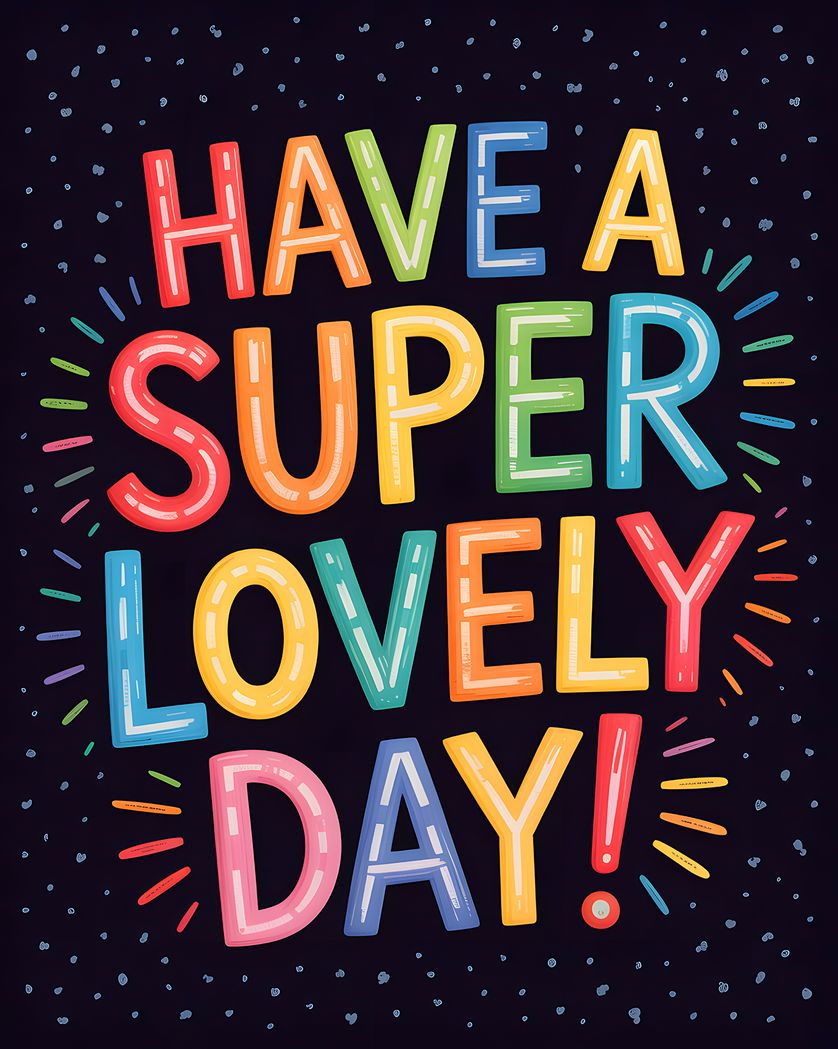 Card design "Bright words - group birthday ecard"