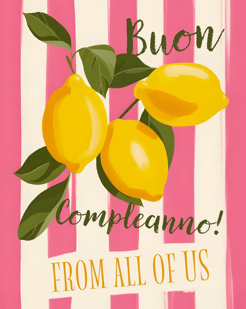 Card design "Limoncello - group birthday ecard"