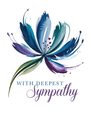 Use Purple Flower - group Sympathy ecard