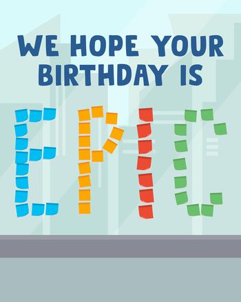 Use Agile meeting  - group Birthday ecard