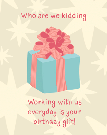 Use You're welcome - group birthday ecard