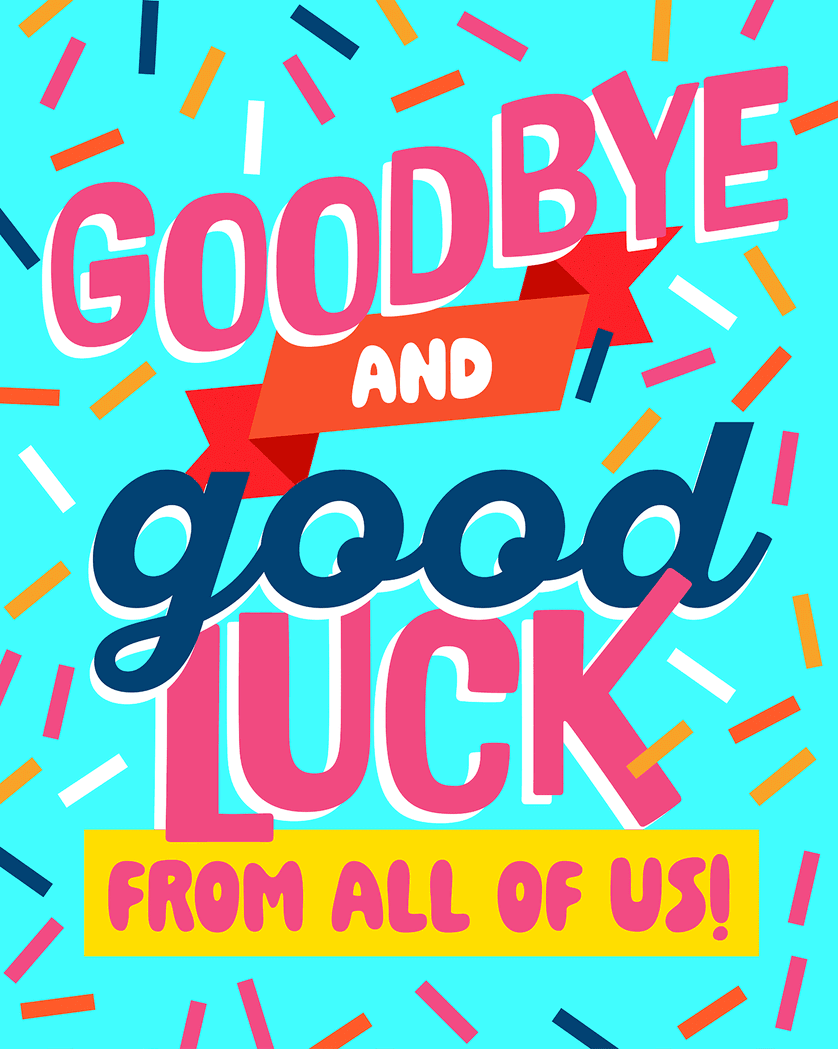 Card design "A bright goodbye"