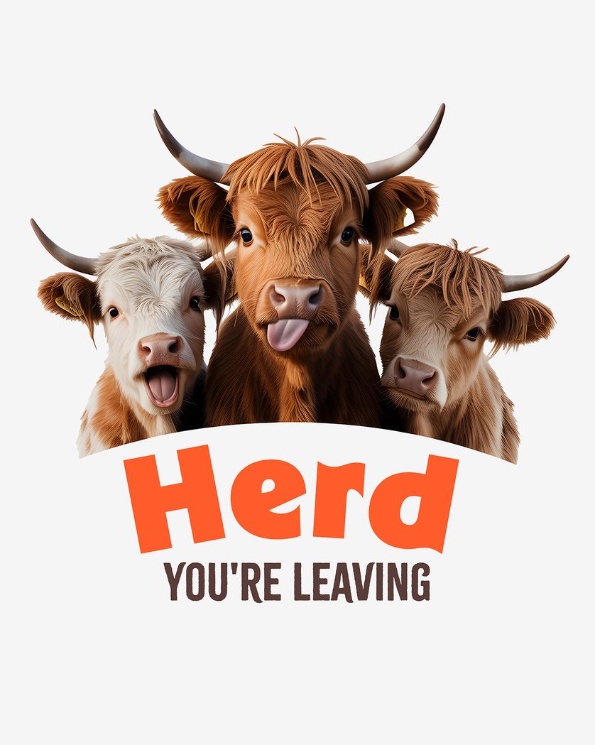 Card design "Mooving on - group leaving ecard"