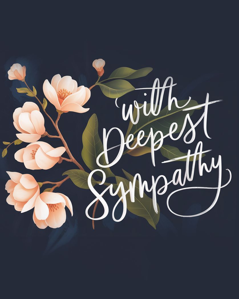 Card design "Night Blossom - group sympathy ecard"
