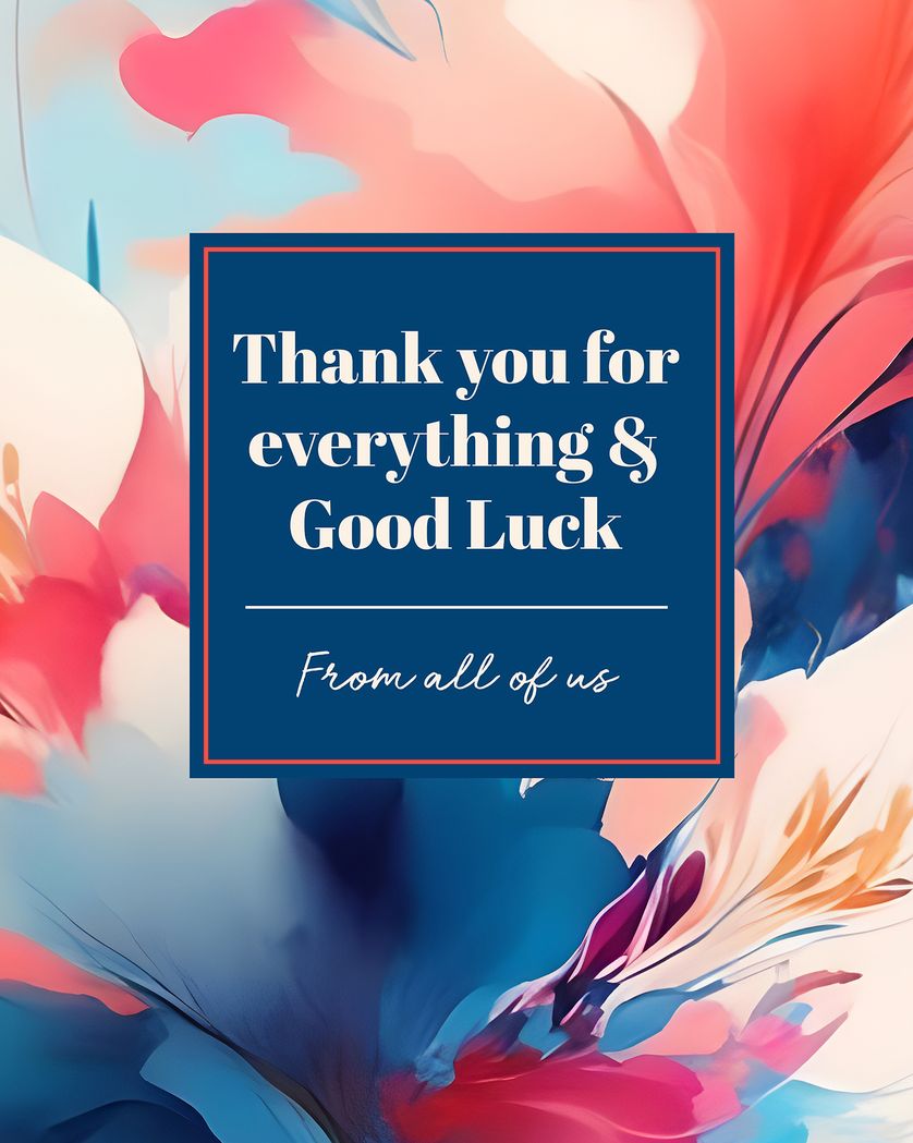 Card design "Coral tones - group leaving ecard"